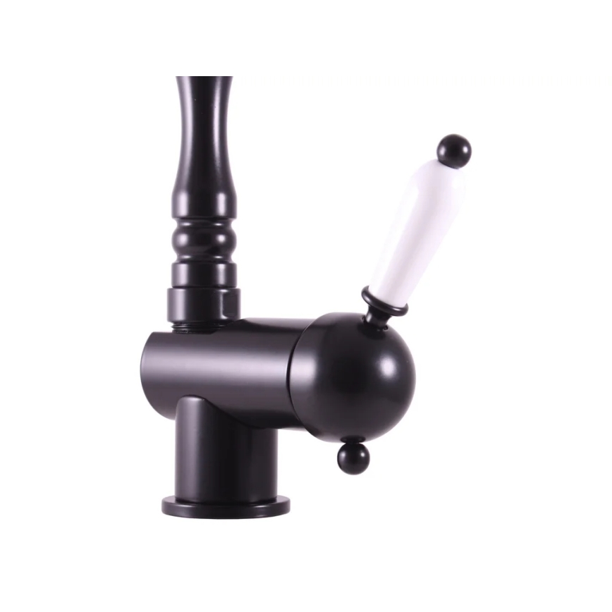 RAV Slezák L508.0/8CMAT - Grifo para fregadero/lavabo LABE RETRO 25,6 cm, negro mate