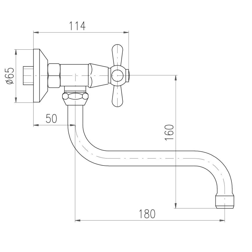 RAV Slezák MK101.5/21CMAT - Grifo para fregadero/lavabo MORAVA RETRO negro mate