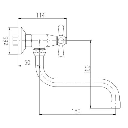 RAV Slezák MK101.5/21CMATSM - Grifo para fregadero/lavabo MORAVA RETRO negro/latón