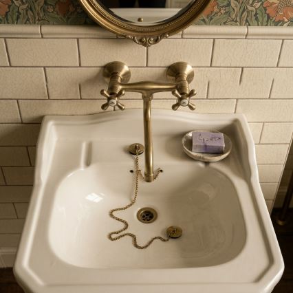 RAV Slezák MK101.5/21SM - Grifo para fregadero/lavabo MORAVA RETRO, latón antiguo