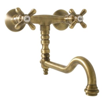 RAV Slezák MK101.5/29SM - Grifo para fregadero/lavabo MORAVA RETRO 16,3 cm latón envejecido