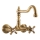 RAV Slezák MK102.5/28SM - Grifo para fregadero y lavabo MORAVA RETRO 16,8 cm, latón envejecido