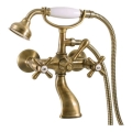 RAV Slezák MK159.5/2SM - Conjunto para bañera con grifo MORAVA RETRO, acabado en latón envejecido