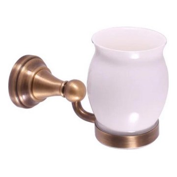 RAV Slezák MKA0201SM - Soporte para cepillos de dientes MORAVA RETRO, latón envejecido