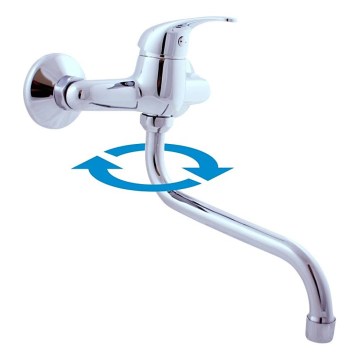 RAV Slezák SA001.5/21 - Grifo para fregadero/lavabo SAZAVA, cromo brillante