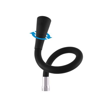 RAV Slezák SA002.5/13 - Grifo de fregadero SAZAVA 32,3 cm, negro/cromado brillante