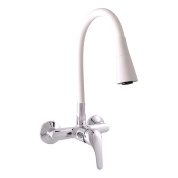 RAV Slezák SA002.5/13CB - Grifo de fregadero SAZAVA 32,3 cm blanco/cromo brillante