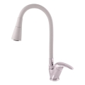 RAV Slezák SA006.0/13S - Grifo para fregadero con caño flexible SAZAVA 35,6 cm gris/cromo brillante
