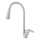 RAV Slezák SA006.0/13S - Grifo para fregadero con caño flexible SAZAVA 35,6 cm gris/cromo brillante
