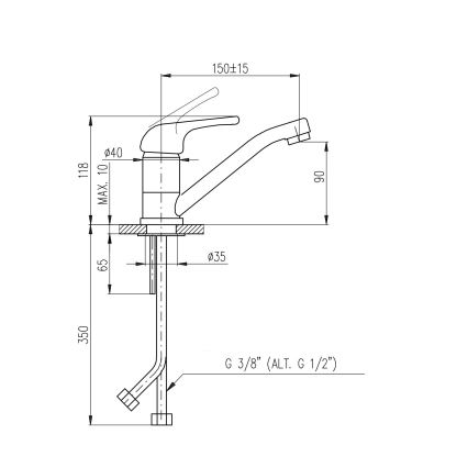 RAV Slezák SA015.0 - Grifo de lavabo SAZAVA 11,8 cm cromo brillante