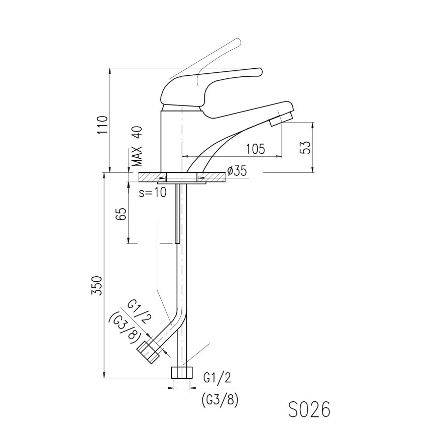 RAV Slezák SA026.0 - Grifo de lavabo SAZAVA 11,5 cm acabado en cromo brillante