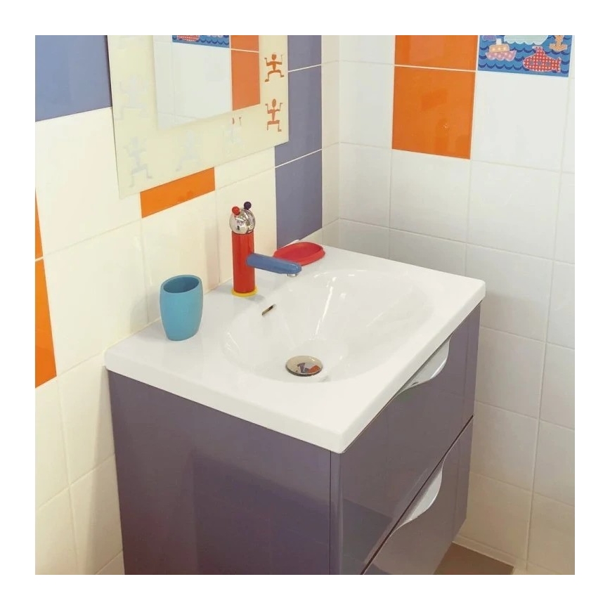RAV Slezák SE326.0 - Grifo de lavabo JUNIOR 18,2 cm rojo/azul