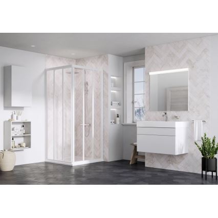 Ravak 15V701R2Z1 - Mampara de ducha SUPERNOVA 90 x 198 cm, blanca