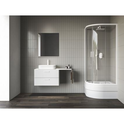 Ravak A217001020 - Plato de ducha en cuarto de círculo SABINA 90x90 cm blanco