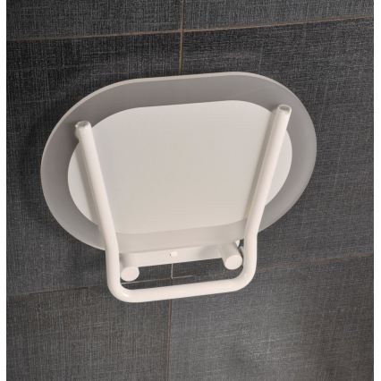 Ravak B8F0000028 - Asiento plegable para ducha OVO blanco