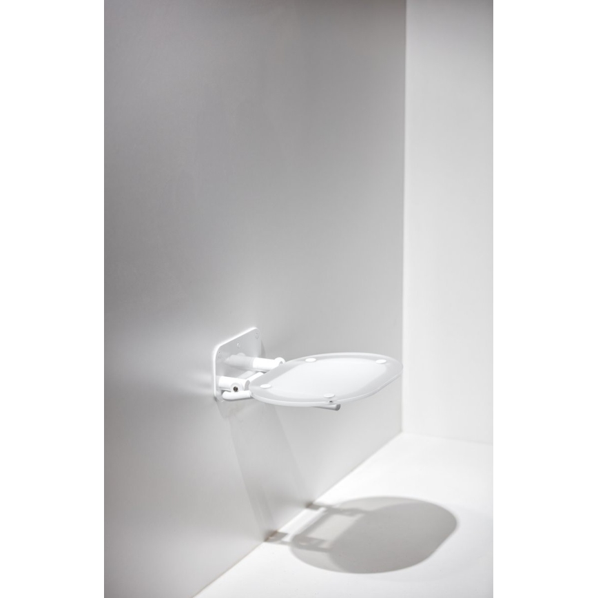 Ravak B8F0000028 - Asiento plegable para ducha OVO blanco