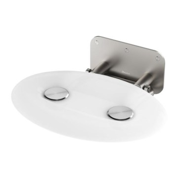 Ravak B8F0000049 - Asiento de ducha abatible OVO en acero inoxidable