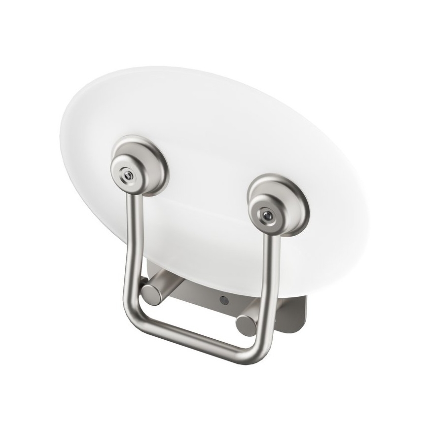 Ravak B8F0000049 - Asiento de ducha abatible OVO en acero inoxidable