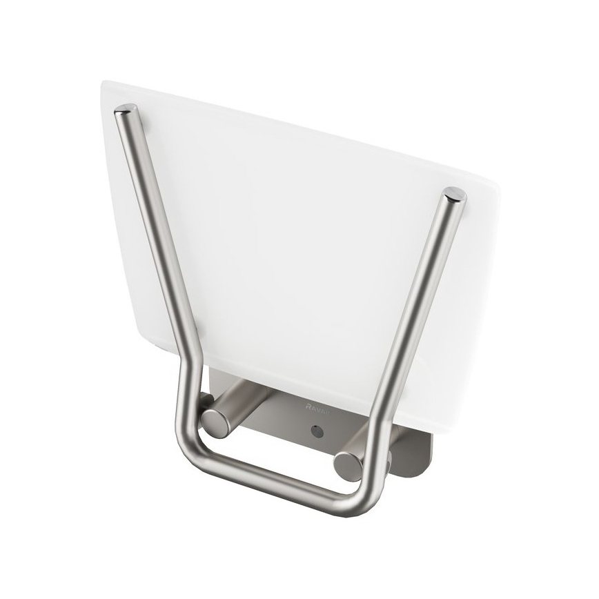 Ravak B8F0000051 - Asiento de ducha abatible OVO acero inoxidable