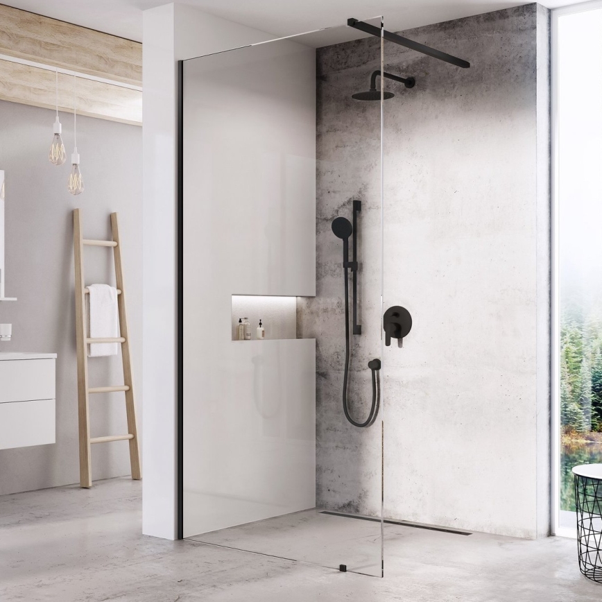 Ravak GW9WA030SZ1 - Mampara de ducha WALK-IN 100x200 cm negra