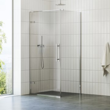 Ravak - Mampara de ducha COOL 80x80 cm cromo brillante