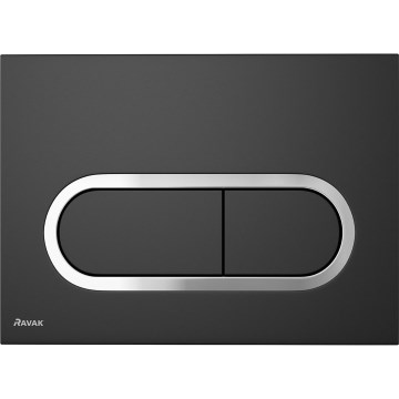 Ravak X01797 - Pulsador de descarga 24,7x16,5 cm CHROME negro