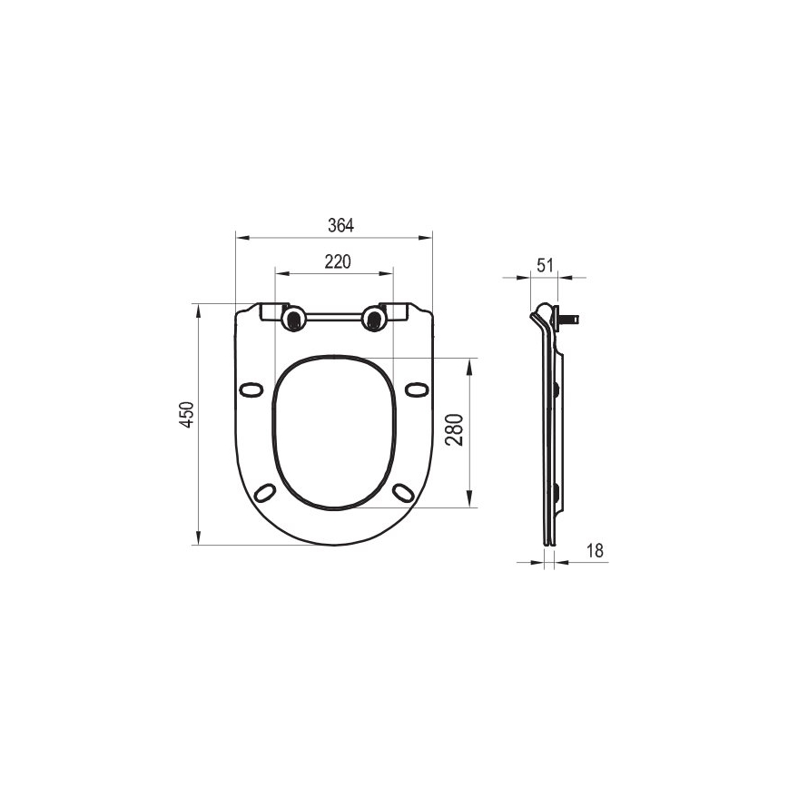 Ravak X01862 - Asiento de inodoro SoftClose VITA SLIM negro