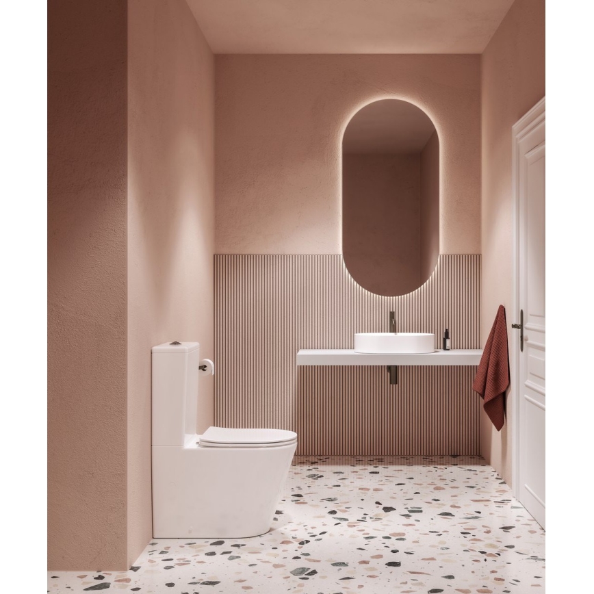 Ravak X01872 - Inodoro compacto sin brida con asiento SoftClose ELEGANT, cerámica/blanco