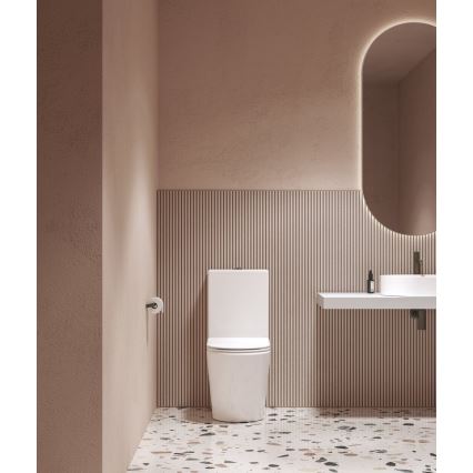 Ravak X01872 - Inodoro compacto sin brida con asiento SoftClose ELEGANT, cerámica/blanco