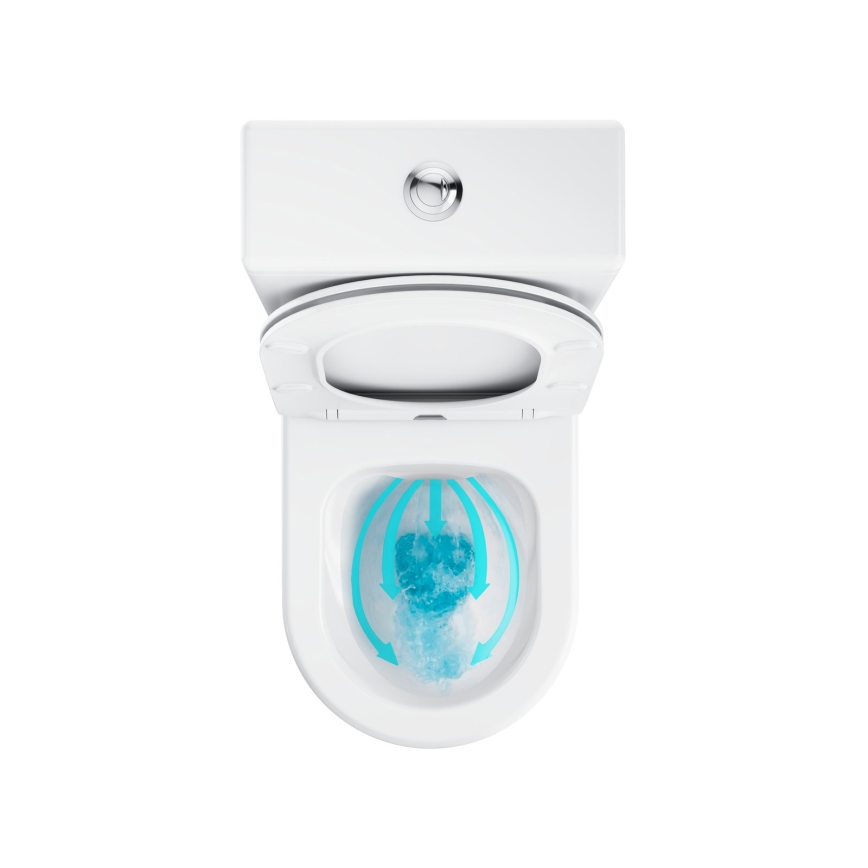 Ravak X01872 - Inodoro compacto sin brida con asiento SoftClose ELEGANT, cerámica/blanco