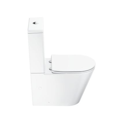 Ravak X01872 - Inodoro compacto sin brida con asiento SoftClose ELEGANT, cerámica/blanco
