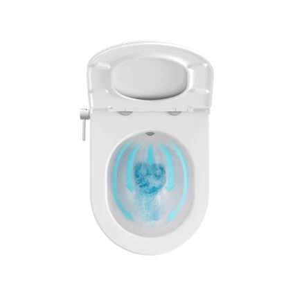 Ravak X01912 - Inodoro suspendido con boquilla de bidé CHROME cerámica/blanco