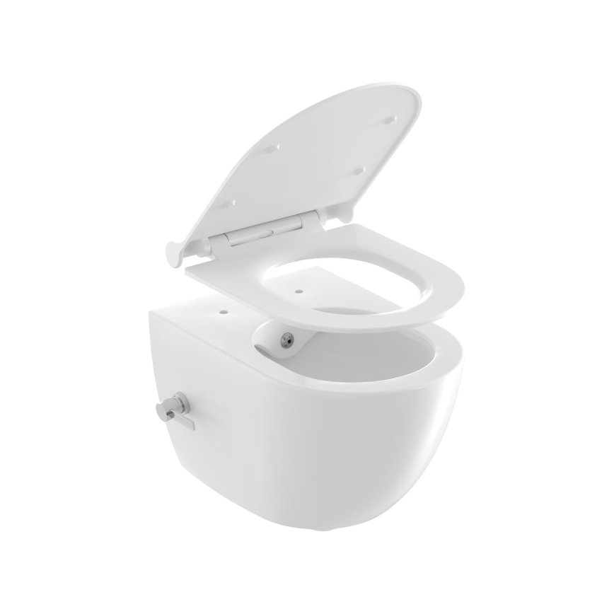 Ravak X01912 - Inodoro suspendido con boquilla de bidé CHROME cerámica/blanco