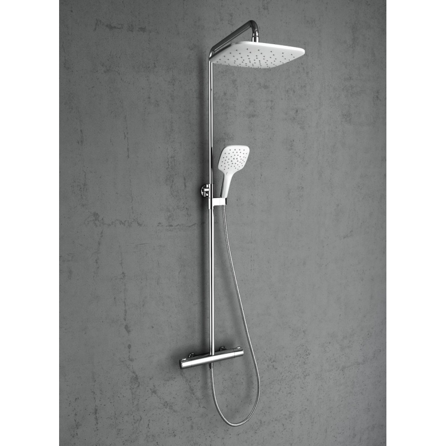 Ravak X070099 - Conjunto de ducha con mezclador termostático TERMO, cromo brillante