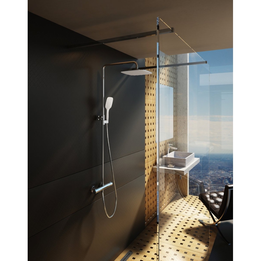 Ravak X070099 - Conjunto de ducha con mezclador termostático TERMO, cromo brillante