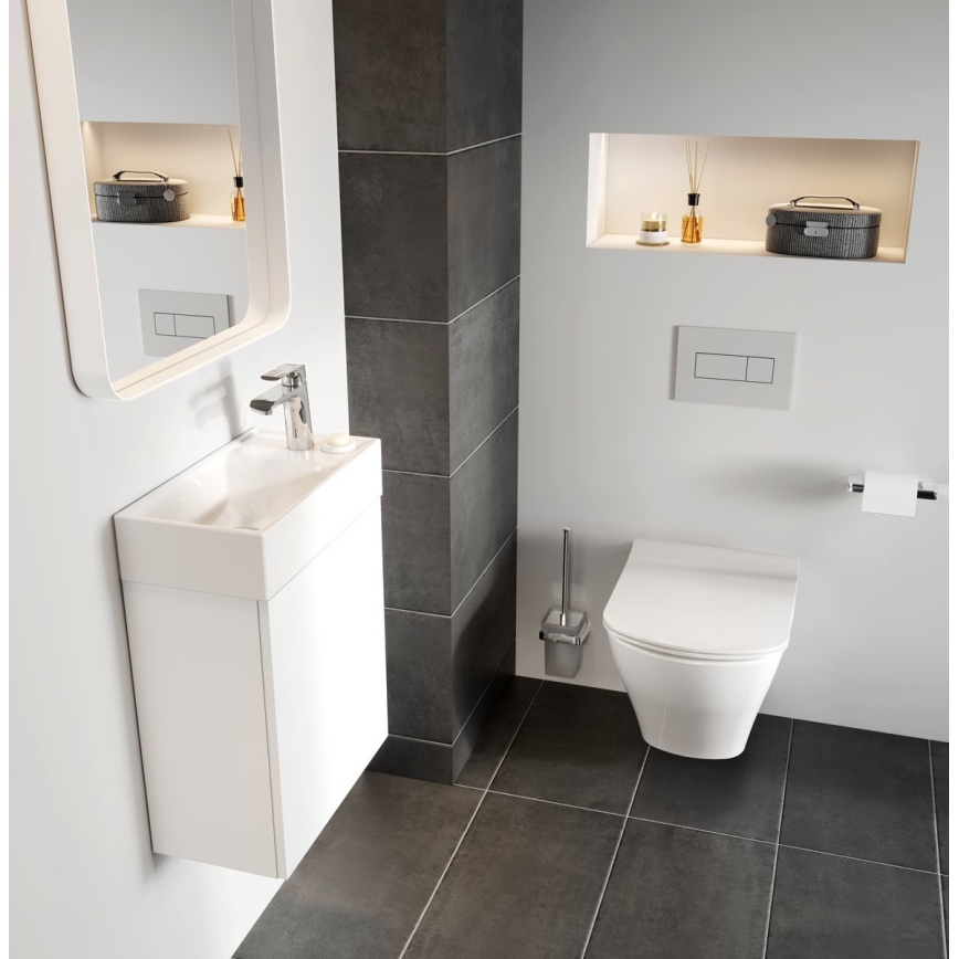Ravak X070118 - Grifo de lavabo FLAT 15,1 cm cromo brillante