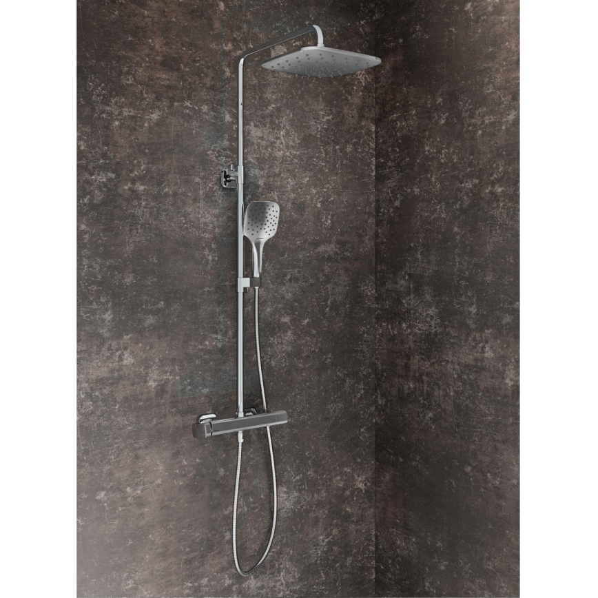 Ravak X070171 - Juego de ducha con grifo monomando FREE, cromo brillante