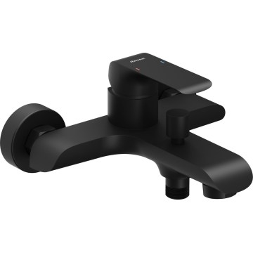 Ravak X070175 - Grifo de bañera FLAT negro mate