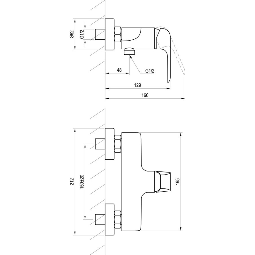 Ravak X070177 - Grifo de ducha FLAT negro mate