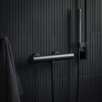 Ravak X070188 - Grifo termostático de ducha PURI negro
