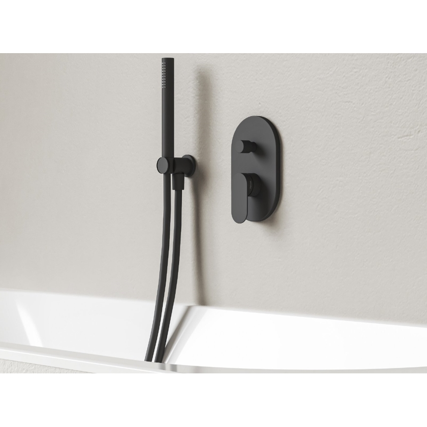 Ravak X070466 - Mezclador empotrado para ducha CHROME negro