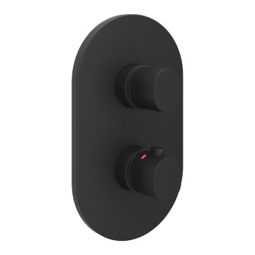 Ravak X070467 - Grifo termostático para ducha de instalación empotrada CHROME, negro