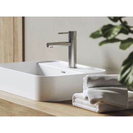 Ravak X070644 - Grifo para lavabo NOX 19 cm, acero inoxidable cepillado