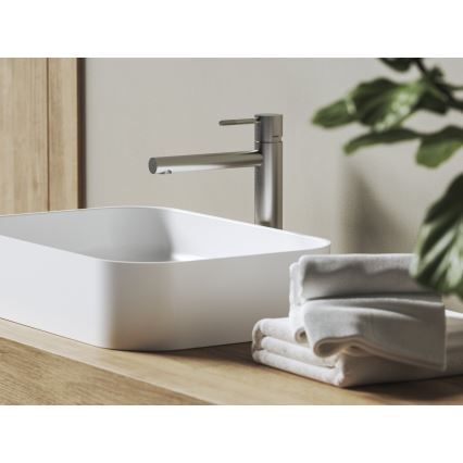 Ravak X070645 - Grifo de lavabo NOX 28 cm, acero inoxidable cepillado