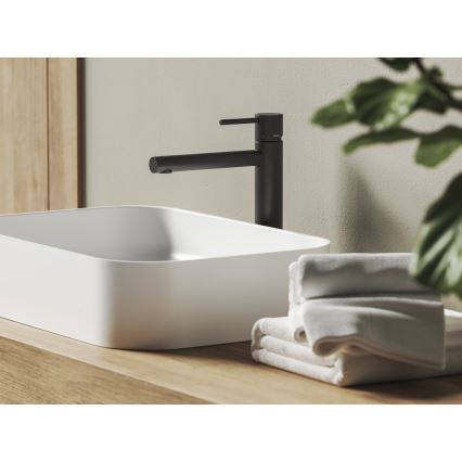 Ravak X070649 - Grifo de lavabo NOX 28 cm negro mate
