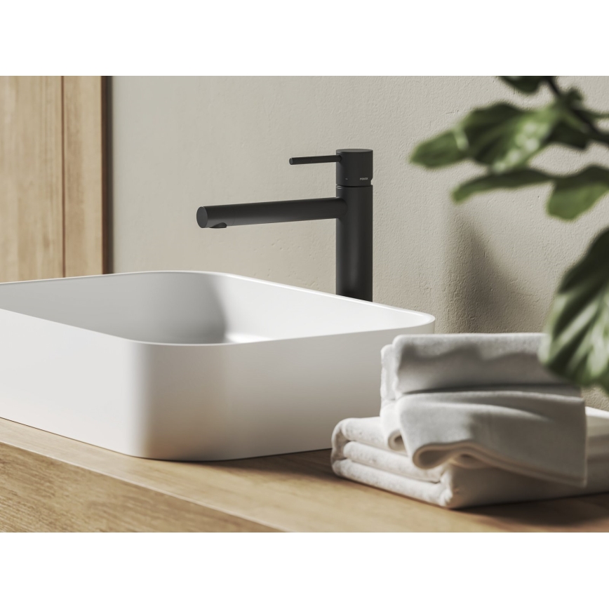 Ravak X070649 - Grifo de lavabo NOX 28 cm negro mate