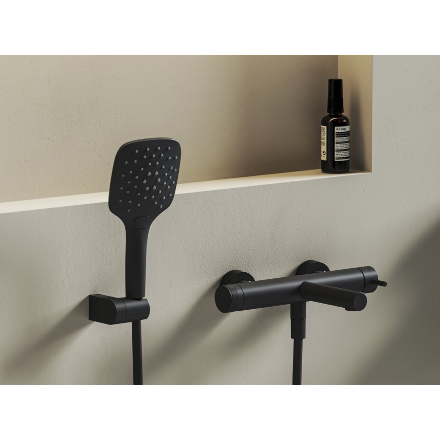 Ravak X070650 - Grifo monomando de bañera NOX negro mate