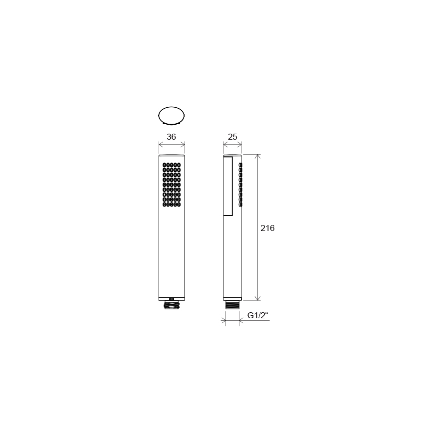 Ravak X07P114 - Alcachofa de ducha de mano en cromo brillante