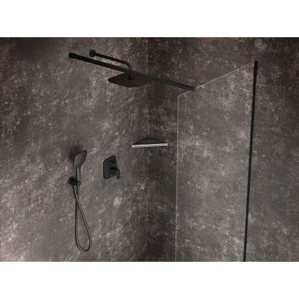 Ravak X07P569 - Ducha de mano con pulsador, color negro