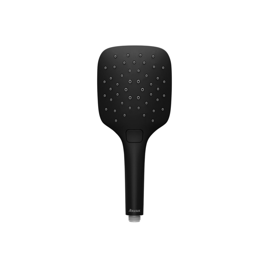 Ravak X07P569 - Ducha de mano con pulsador, color negro